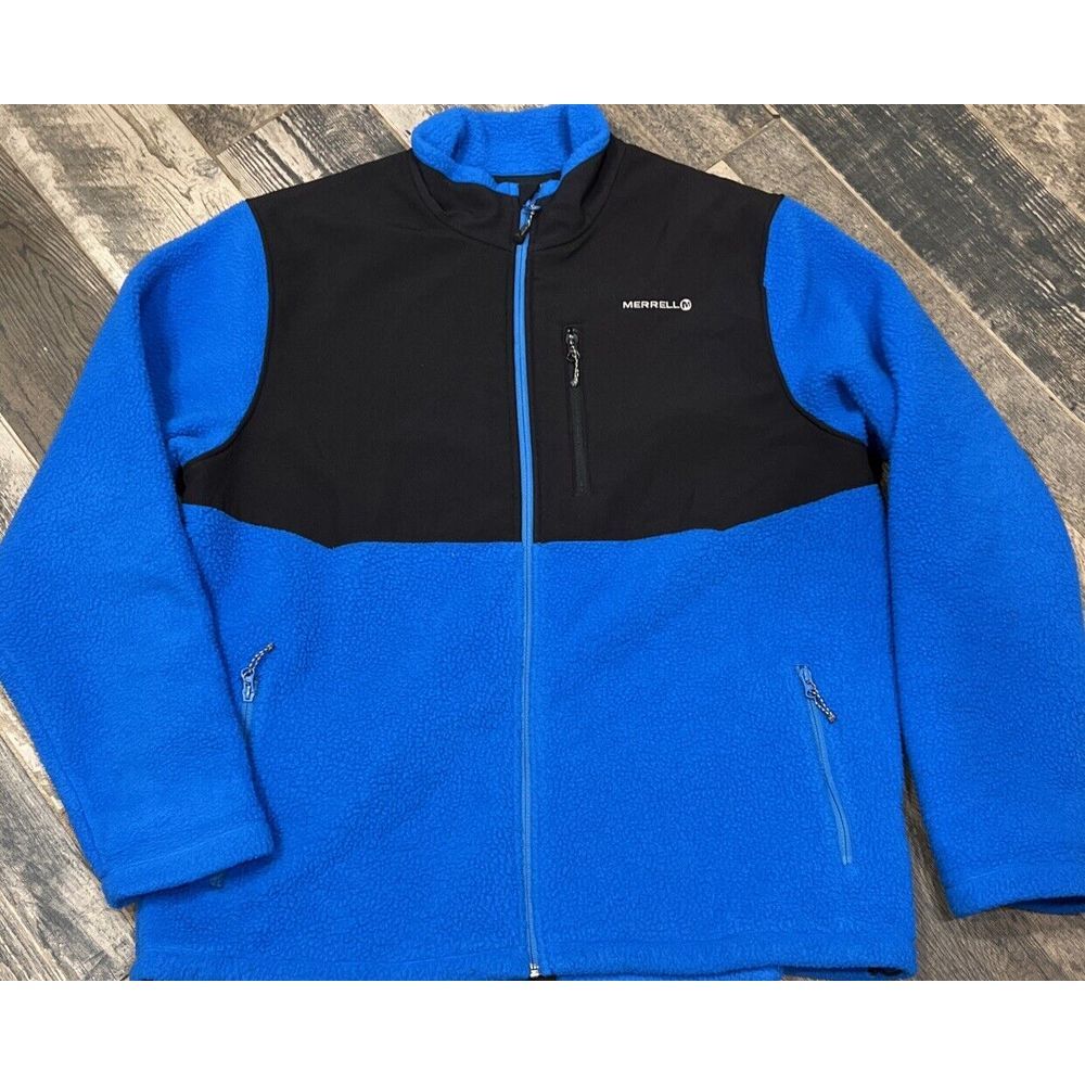 Merrell Blue‎ Sherpa Mix Media Full Zip Jacket JMF51248 Men's XXL